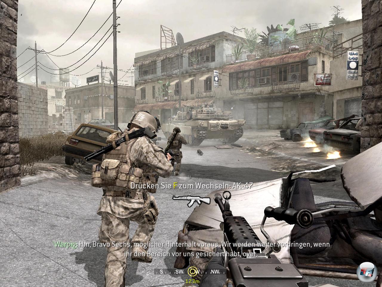 Huch, wer hat auf CNN gezappt? Oh... nein - es ist Call of Duty 4! Die Inszenierung ist schlicht spektakul&auml;r.