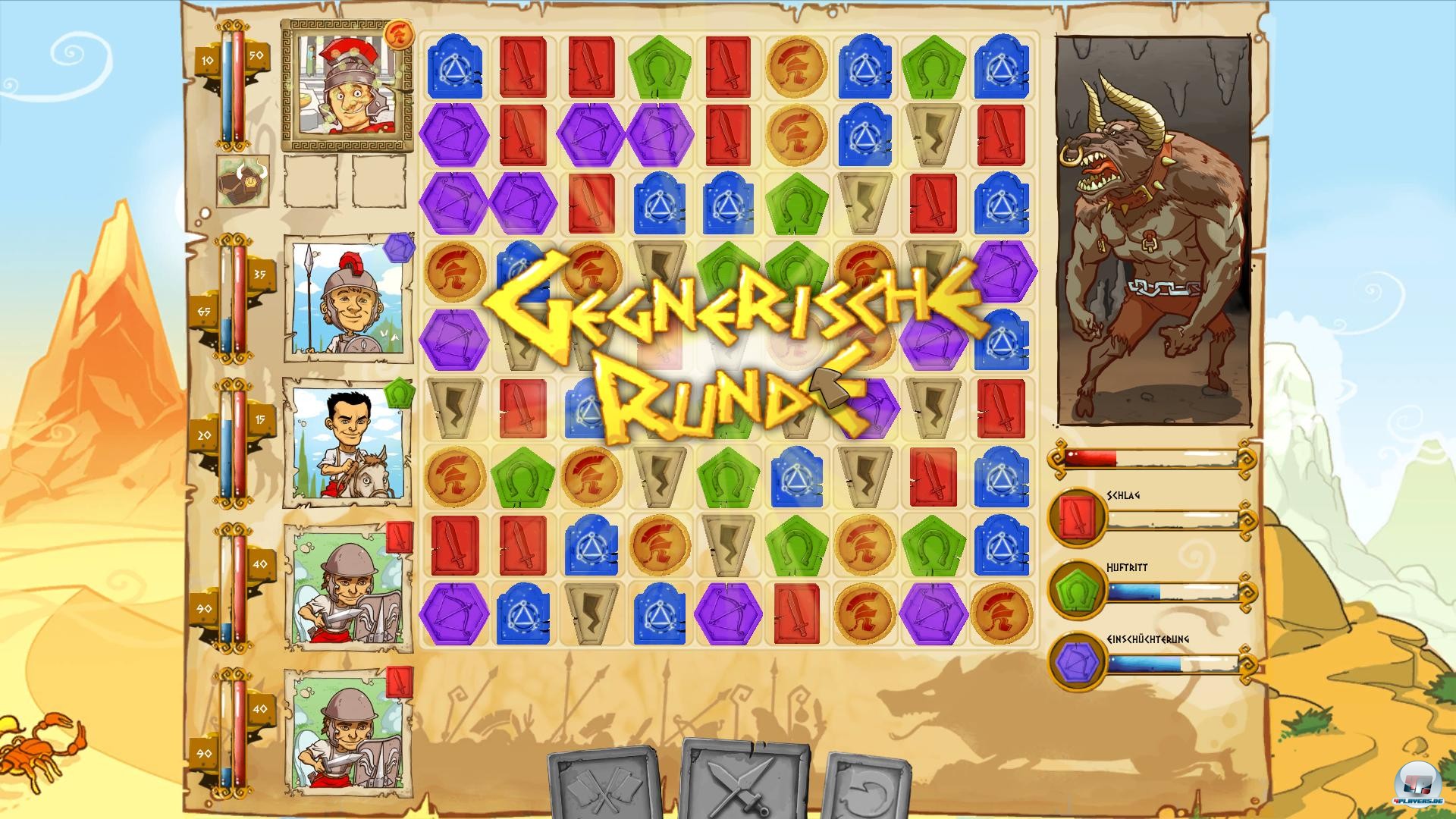 Der Kampf gegen antike Monster läuft ähnlich. Wer sie besiegt, dem winken Schätze. Der Kampf gegen antike Monster läuft ähnlich. Wer sie besiegt, dem winken Schätze.