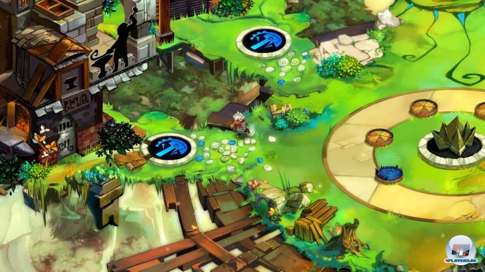 Die Bastion ist der Namen gebende Dreh- und Angelpunkt des Action-Rollenspiels. Die Bastion ist der Namen gebende Dreh- und Angelpunkt des Action-Rollenspiels.