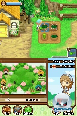 Zu Beginn entscheidet man sich für Ackerbau... (DS-Screenshot) Zu Beginn entscheidet man sich für Ackerbau... (DS-Screenshot)