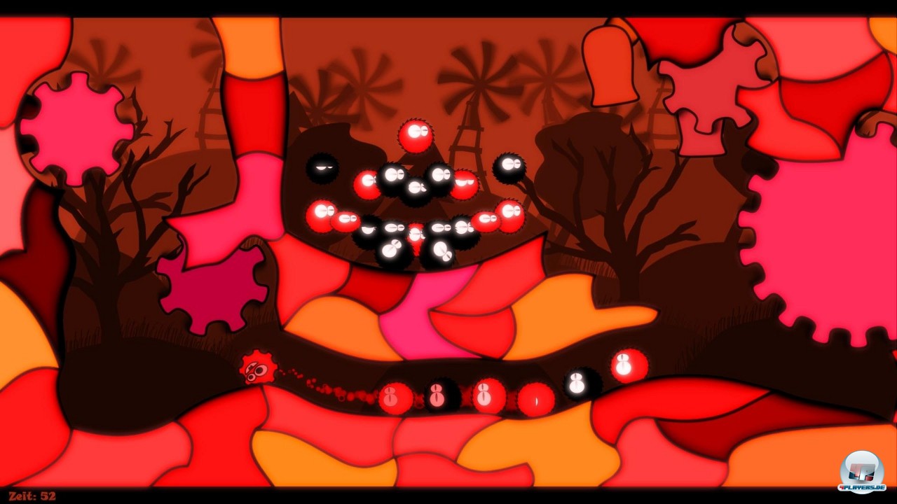 Die Wutspur in Aktion: Rollen die Gegner lange genug durch den t&ouml;dlichen Schweif, zersplatzen sie schlie&szlig;lich. 