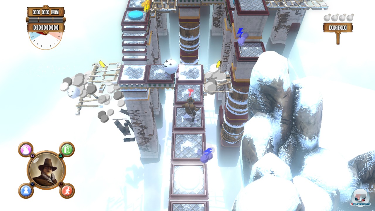 Nur nichts &uuml;berst&uuml;rzen: Bei jedem Druck aufs Steuerkreuz schreitet Schatzsucher Hamilton ein Feld voran.