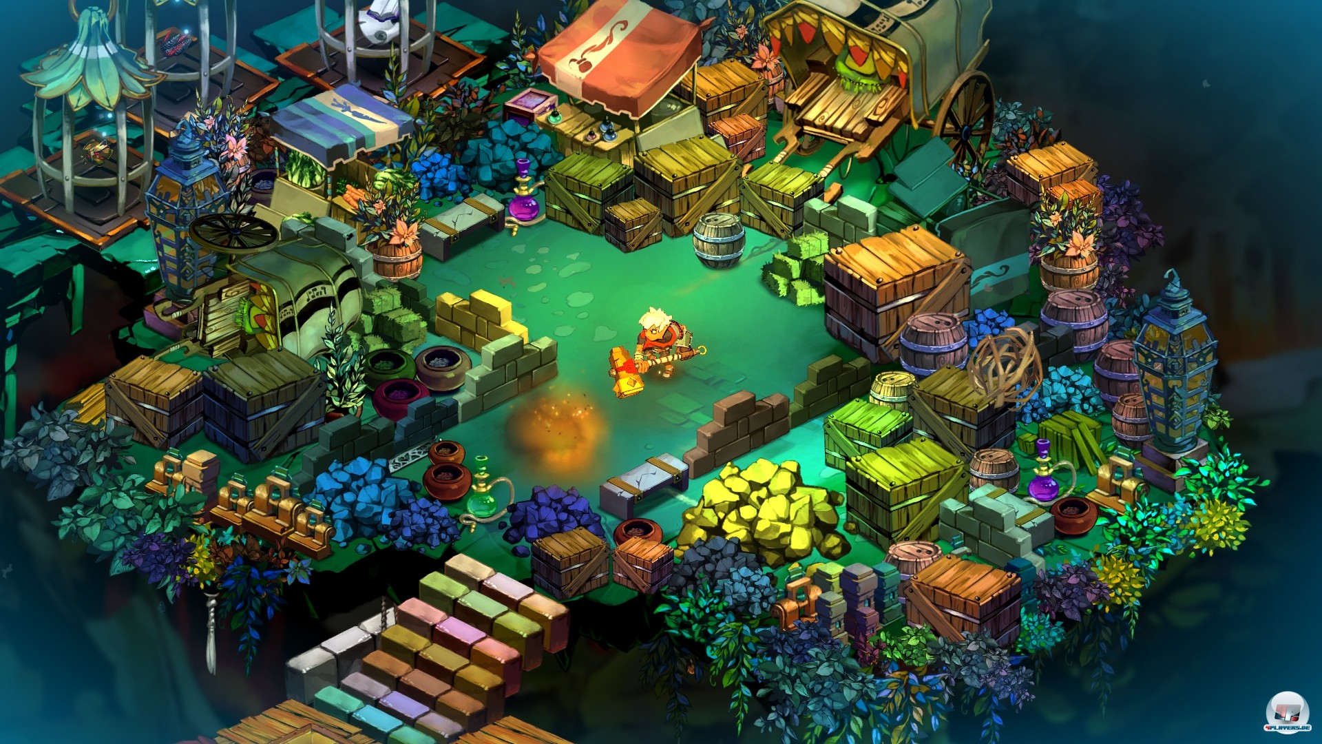 Die Kulisse zeigt sich farbenfroh und mit einem zielsicheren Gesp&uuml;r f&uuml;r gelungenes Artdesign.