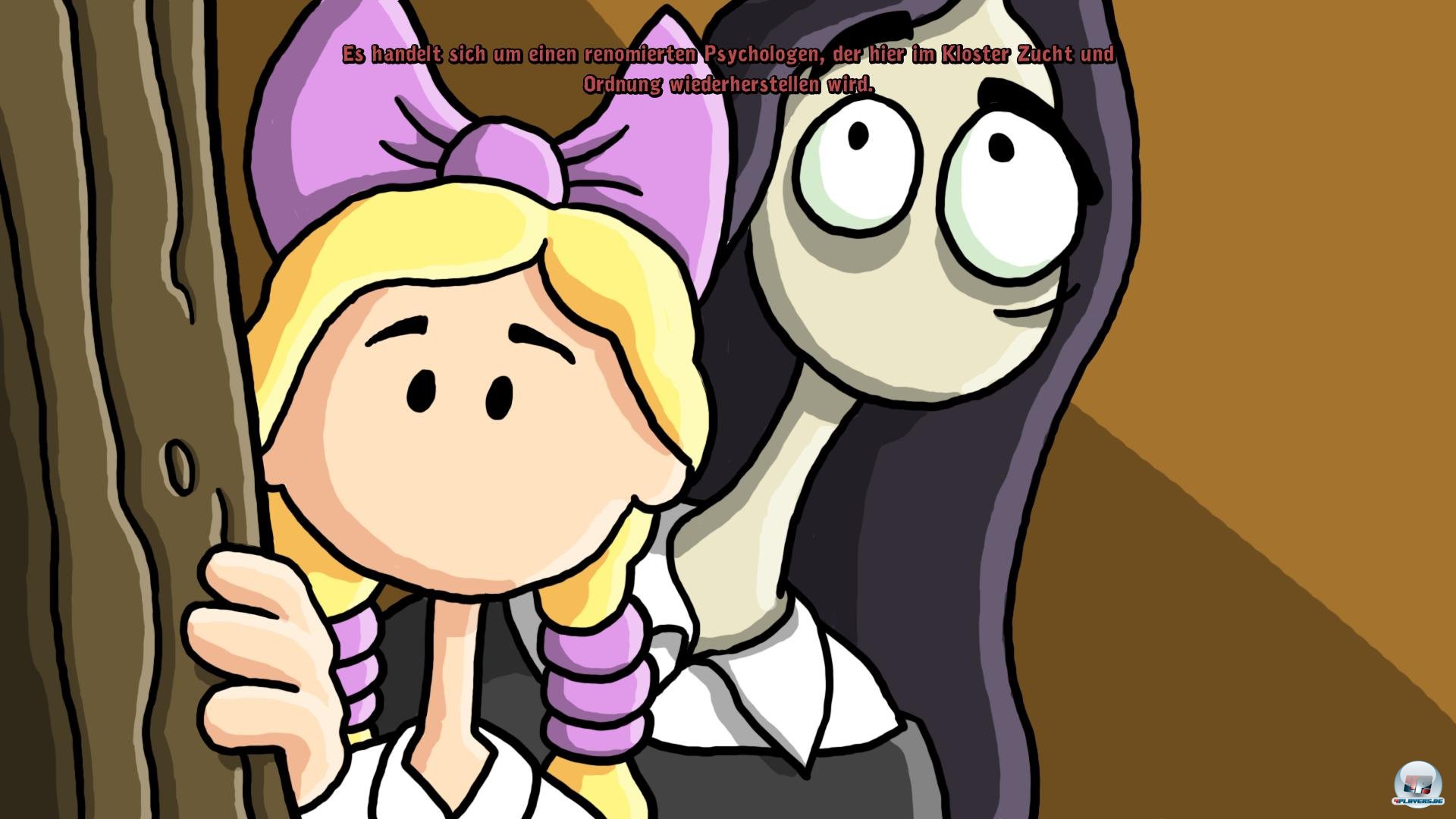 Der trashige Zeichenstil passt prima zum Humor. In den sehr schlicht geratenen Nahaufnahmen ist Daedalic aber übers Ziel hinausgeschossen. Der trashige Zeichenstil passt prima zum Humor. In den sehr schlicht geratenen Nahaufnahmen ist Daedalic aber übers Ziel hinausgeschossen.