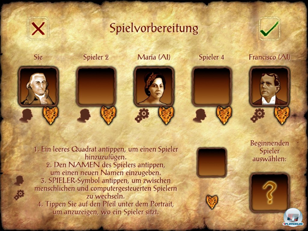 Endlich kann man Puerto Rico auch online oder alleine spielen - gegen bis zu vier Gegner in drei KI-Stufen. Endlich kann man Puerto Rico auch online oder alleine spielen - gegen bis zu vier Gegner in drei KI-Stufen.