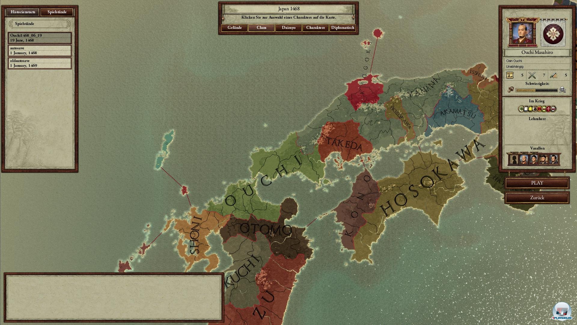 Man muss seinen Clan zum mächtigsten in Nippon machen, um das Land zu einen. Man muss seinen Clan zum mächtigsten in Nippon machen, um das Land zu einen.