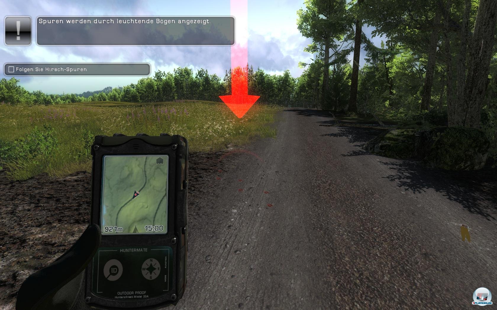 Zu Beginn weisen noch Pfeile deutlich auf Spuren hin... Zu Beginn weisen noch Pfeile deutlich auf Spuren hin...