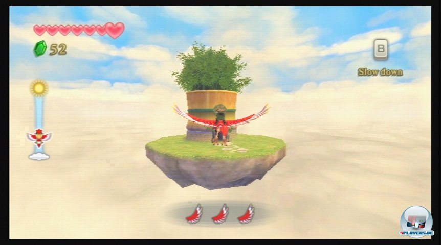 Das Fliegen geht leicht von der Hand, aber der offenen Himmelswelt fehlen Erkundungsreize. Das Fliegen geht leicht von der Hand, aber der offenen Himmelswelt fehlen Erkundungsreize.