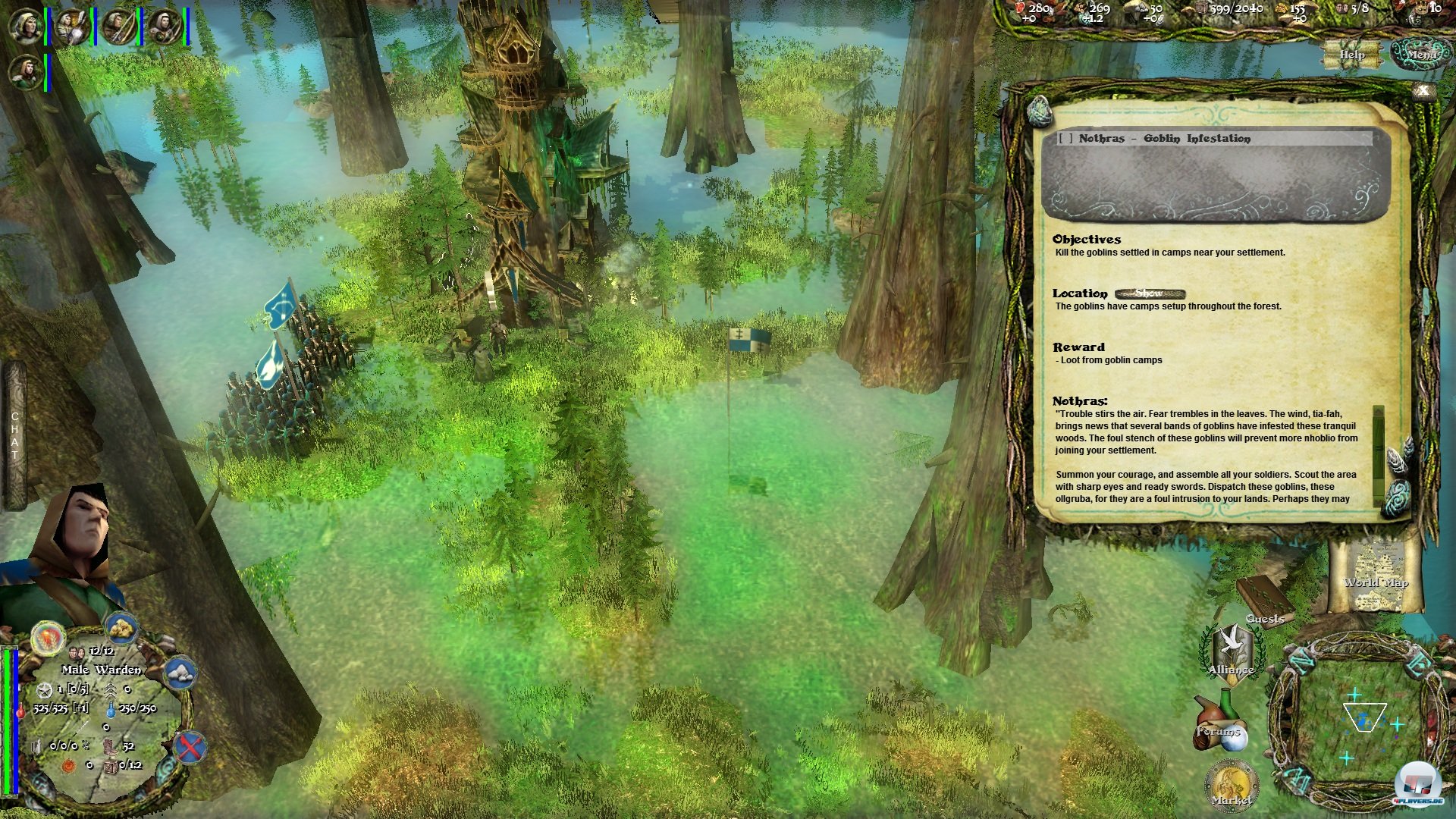 Drei unterschiedliche Völker sind spielbar. Die Elfen setzen auf organisches Wachstum. Drei unterschiedliche Völker sind spielbar. Die Elfen setzen auf organisches Wachstum.