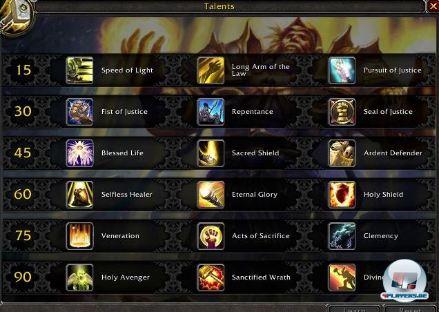 Das &uuml;berarbeitete Talentsystem (Beta-Screenshot).