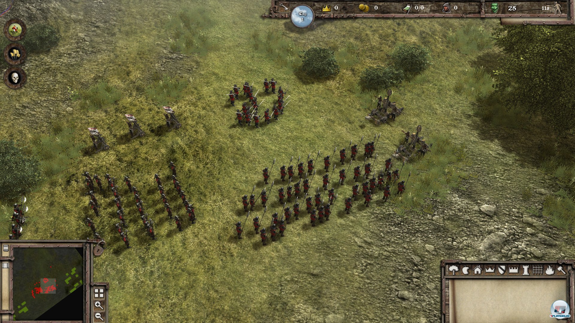 Da die Steuerung ein Graus ist, bewegen sich die K&auml;mpen nur manchmal.