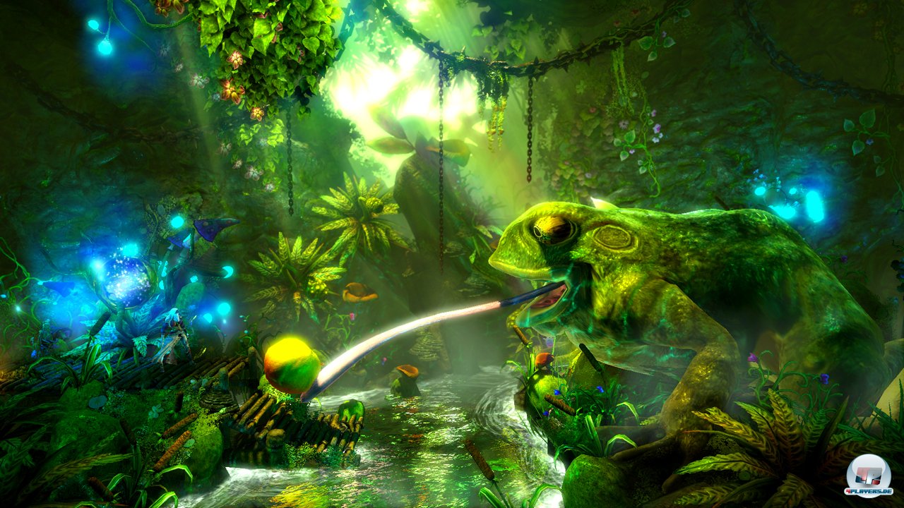 Die Zunge dieses Riesenfrosches l&auml;sst sich als Br&uuml;cke nutzen - bei gutem Timing! 