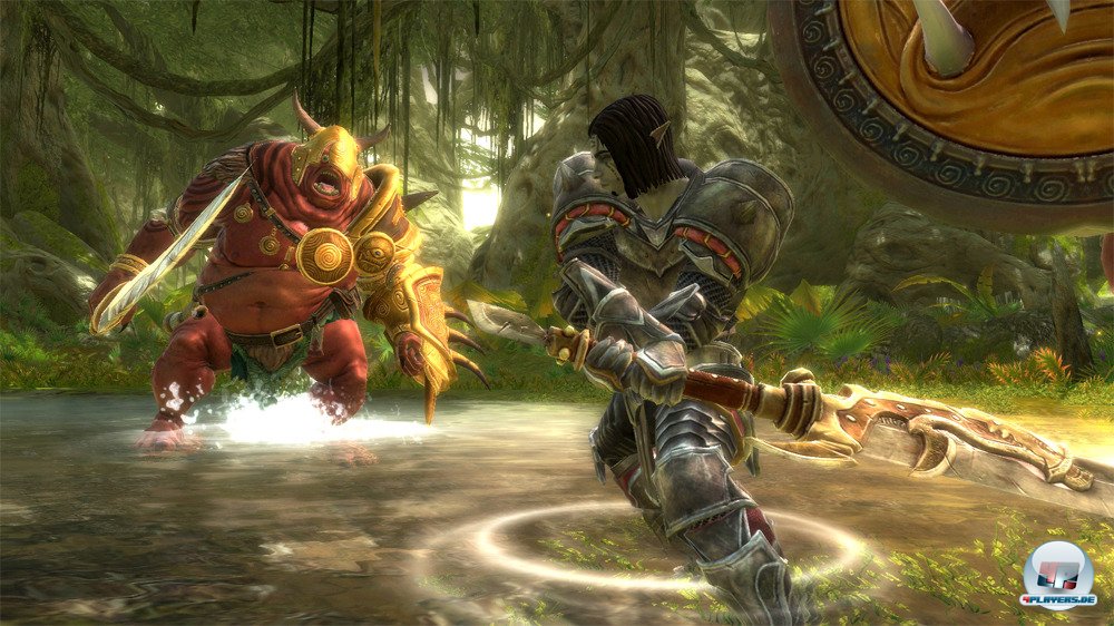 Keine Angst vor gro&szlig;en Tieren: Bei seinen Beutez&uuml;gen durch Amalur sieht man sich immer wieder st&auml;rkeren Feinden gegen&uuml;ber.