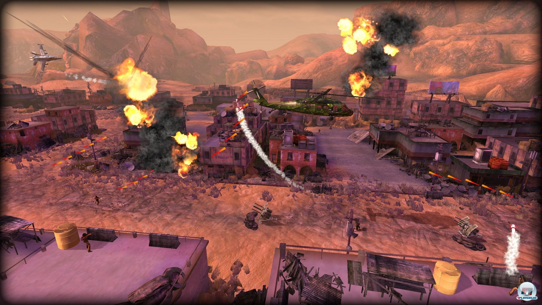 Im Laufe der Zeit schaltet man weitere Hubschrauber frei, die unterschiedliche Eigenschaften mitbringen. Im Laufe der Zeit schaltet man weitere Hubschrauber frei, die unterschiedliche Eigenschaften mitbringen.