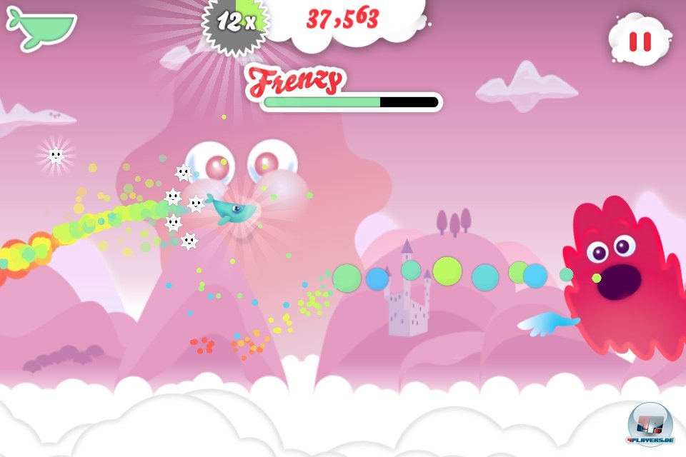 Flieg dahin, fr&ouml;hlicher Wal! Und sammle dabei m&ouml;glichst viele Blubbels auf!