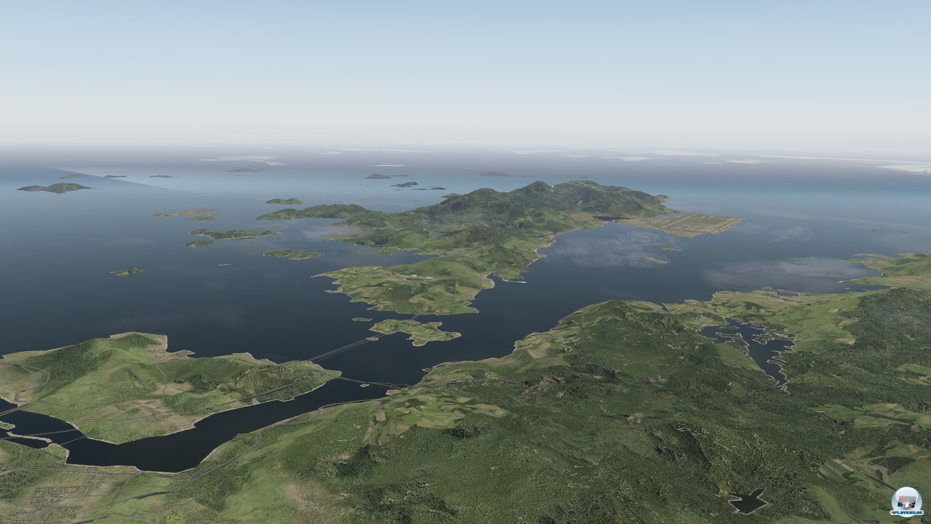 Sichtflug ist anhand von Landmarkierungen wie Br&uuml;cken, Fl&uuml;ssen und Buchten nun m&ouml;glich.