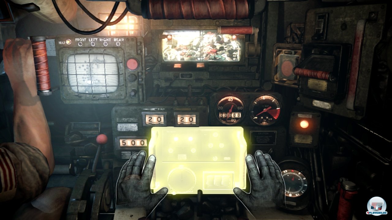 Im Cockpit werden s&auml;mtliche Instrumente mit Gesten bedient. Nur Laufrichtung, Sicht und Kanone steuert man mit dem 360-Controller.