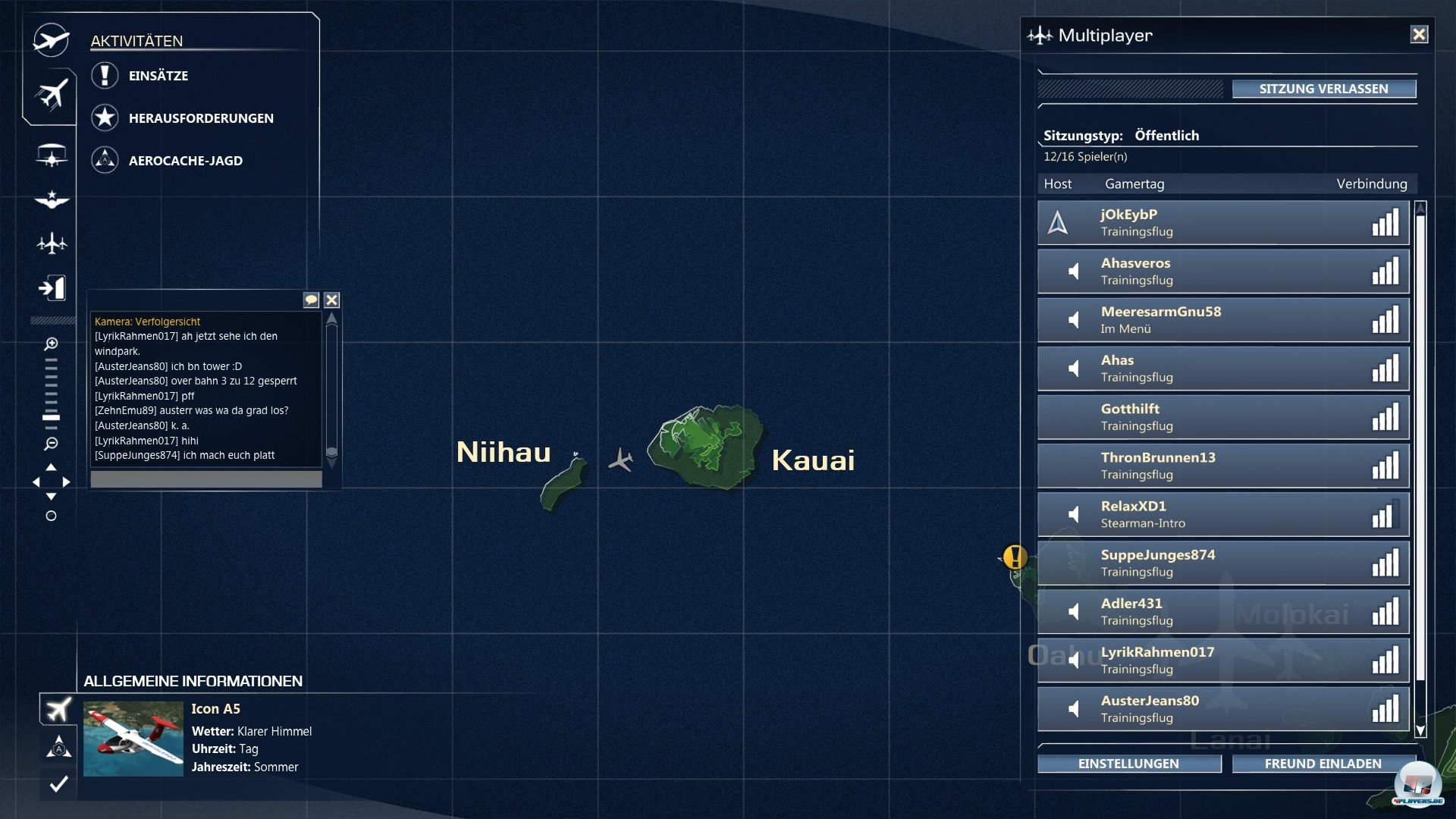 Der Multiplayermodus unterscheidet sich vom normalen lediglich dadurch, dass man nicht allein im Himmel unterwegs ist. Es gibt keine echte kooperative Komponente. Der Multiplayermodus unterscheidet sich vom normalen lediglich dadurch, dass man nicht allein im Himmel unterwegs ist. Es gibt keine echte kooperative Komponente.