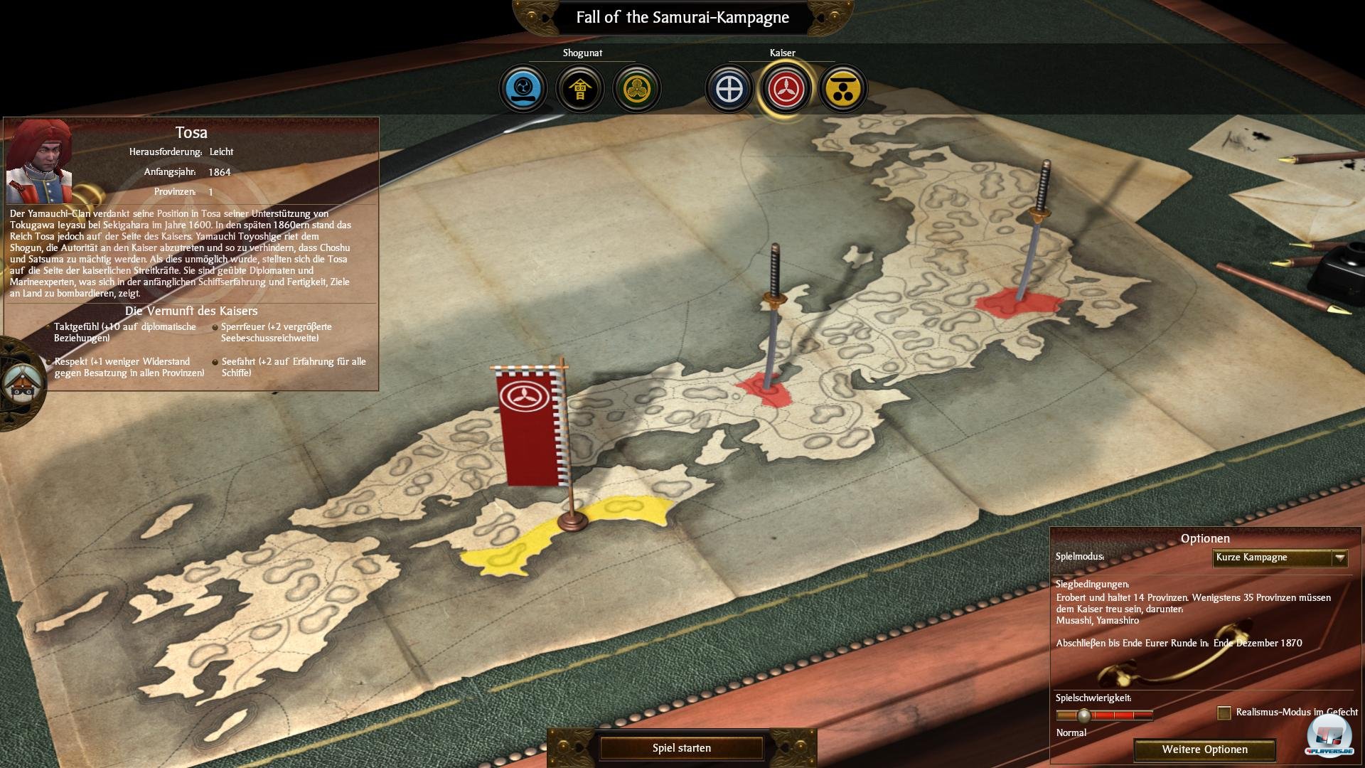 Man &uuml;bernimmt die F&uuml;hrung eines von neun Clans mit speziellen Startpunkten und F&auml;higkeiten.