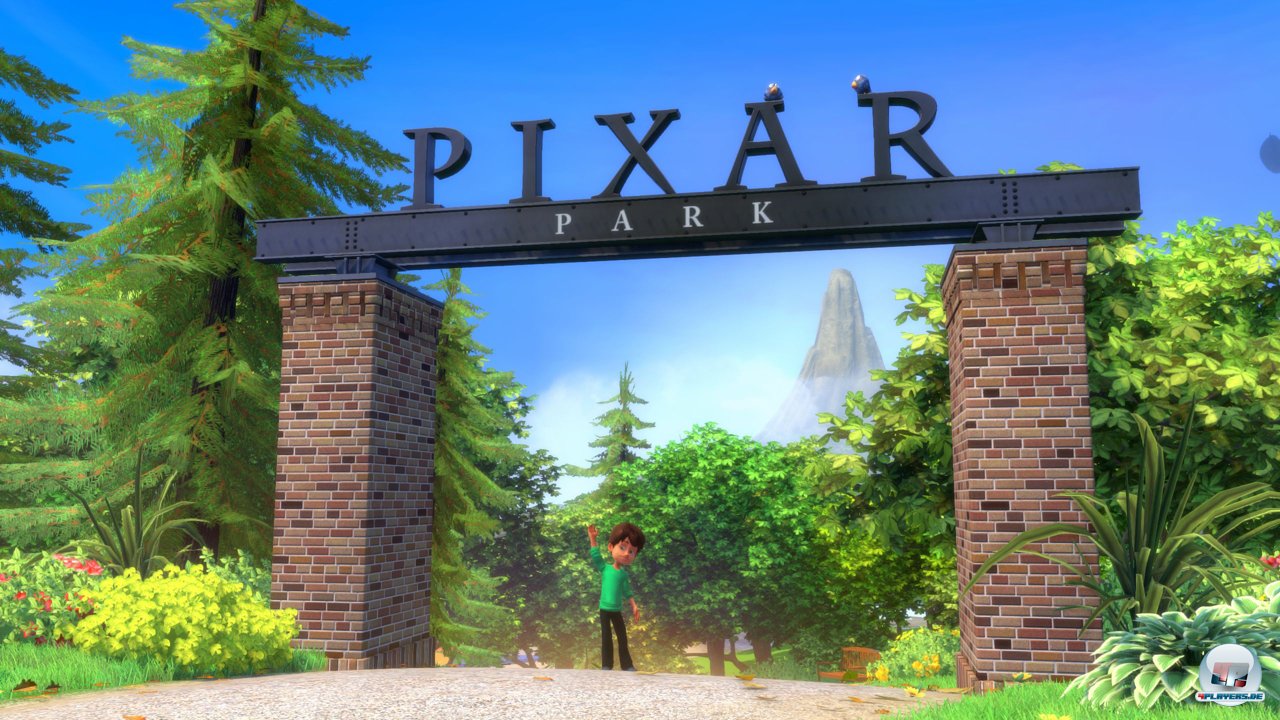 Willkommen im Pixar-Park. Hier gibt es zwar nicht so viel zu tun wie in Kinect Disneyland, j&uuml;ngere Spieler werden dennoch Spa&szlig; haben.