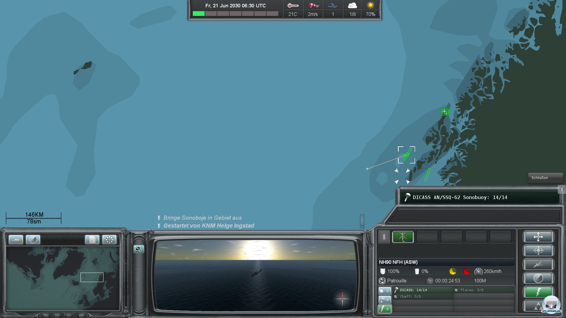 Die Suche nach einem U-Boot kommt der nach einer Nadel im Heuhaufen gleich. Um so mehr freut man sich, wenn man eins hat. 