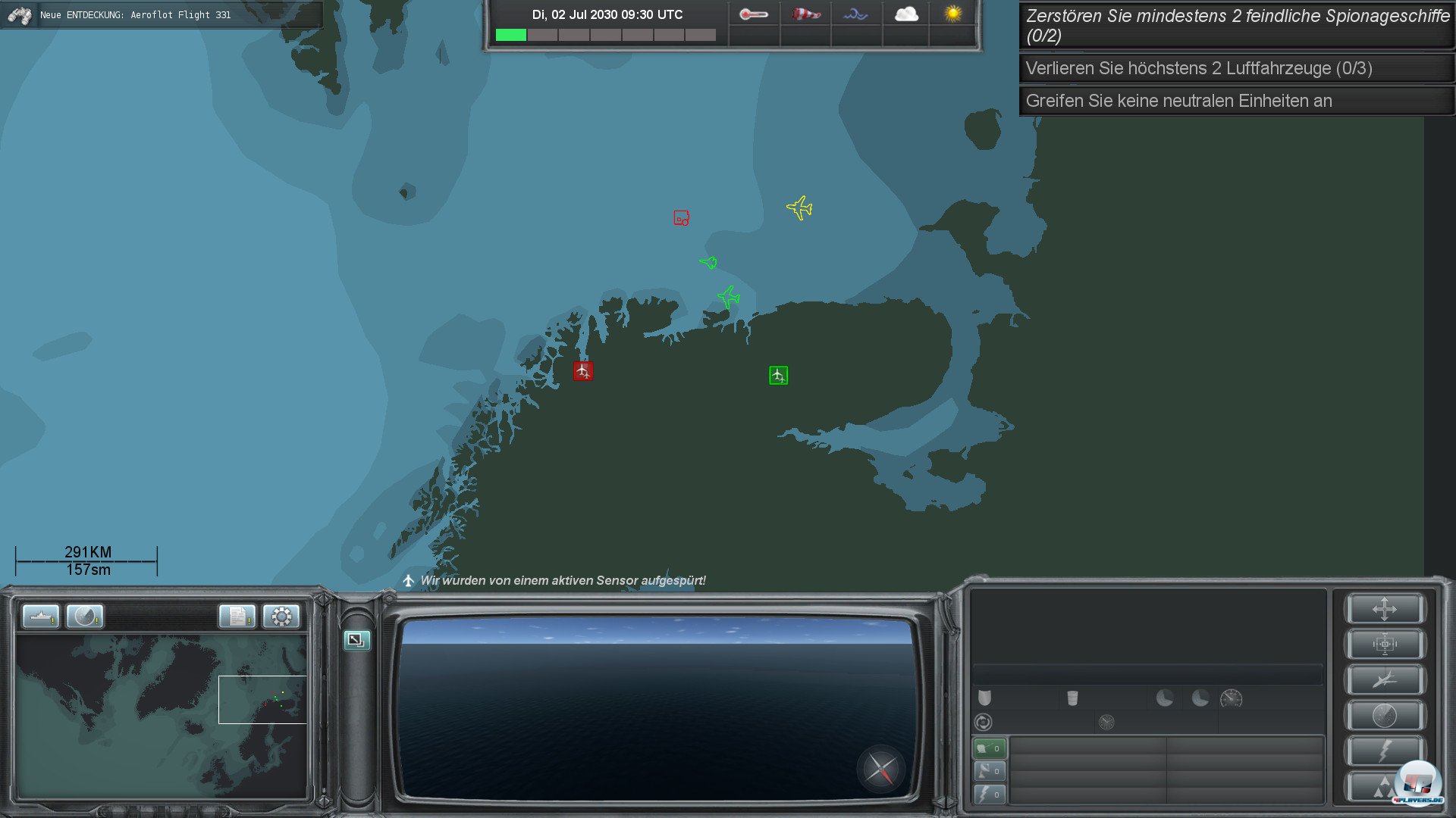 Zur Erf&uuml;llung der Missions-Ziele gilt weitgehende Handlungsfreiheit. Neutrale Schiffe sollte man aber schonen. 