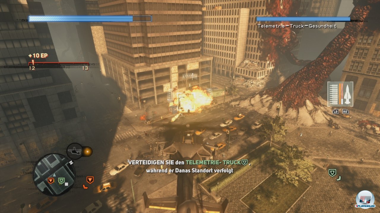 Sp&auml;ter darf man auch am Steuer von Panzern oder Helikoptern Platz nehmen. Die Kontrolle ist einfach, das Ballern damit sehr spa&szlig;ig.