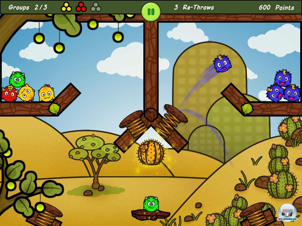 Weeee! Bei den Federn in diesem Level ist gutes Timing gefragt. Weeee! Bei den Federn in diesem Level ist gutes Timing gefragt.