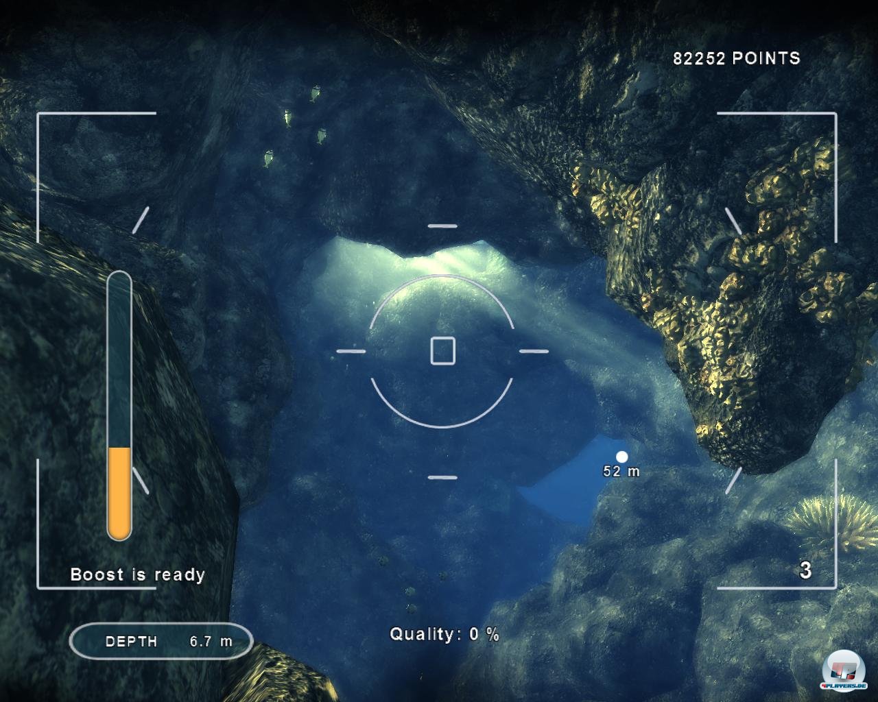 Tauchen in H&ouml;hlen z&auml;hlt zu den Highlights des Spiels.