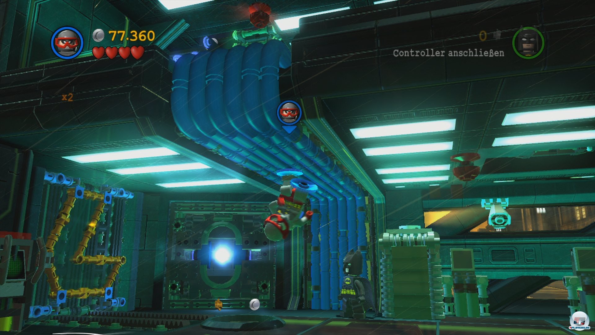 Verschiedene Anz&uuml;ge erm&ouml;glichen es dem dynamischen Duo, ihre F&auml;higkeiten nochmals zu erweitern. Hier in Aktion: Der Magnet-Anzug.