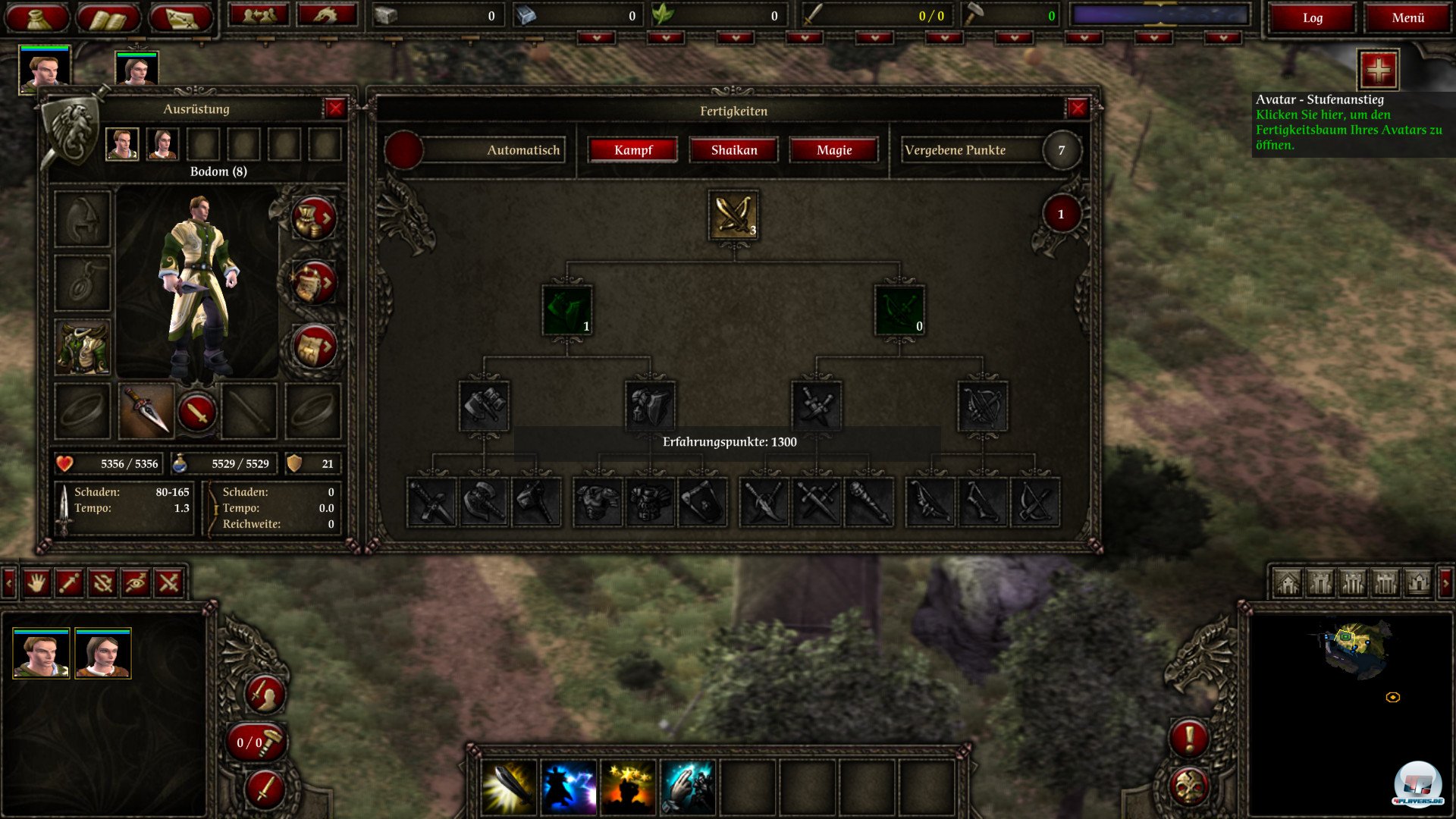 Die Charakterentwicklung ist vergleichsweise frei, aber auch hier geht alles viel zuglatt. 