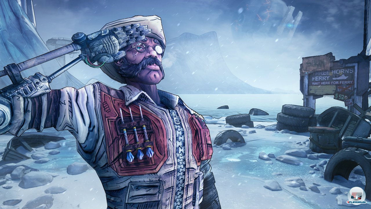 Sir Hammerlock - eine der ersten Nebenfiguren. Pandoras Querk&ouml;pfe und ihre kleinen Geschichten sind das gro&szlig;e Highlight des Rollenspiel-Shooters.