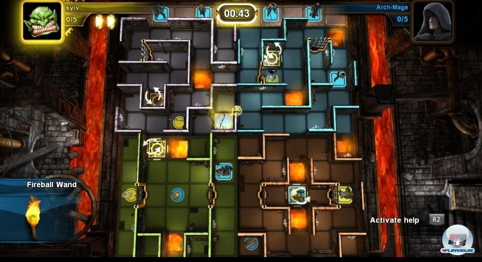 Wichtiger ist nat&uuml;rlich die Taktik im Labyrinth: Und hier sch&ouml;pft dieses Umsetzung aus dem vollen Regelwekr des Brettspiel-Vorbildes.