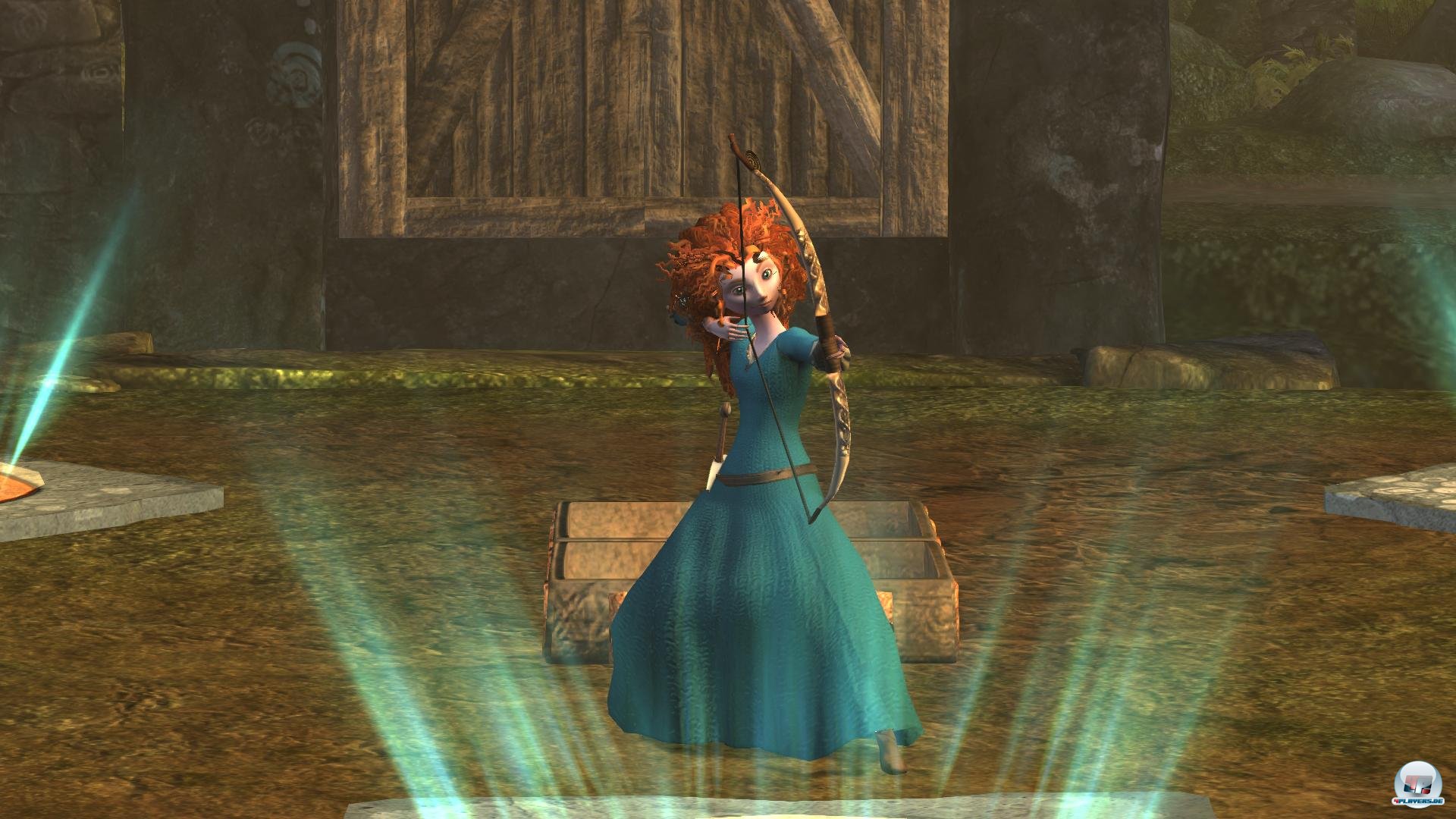 Meridas Dauerfeuer-Bogen wird nach und nach mit Element-Amuletten verst&auml;rkt.