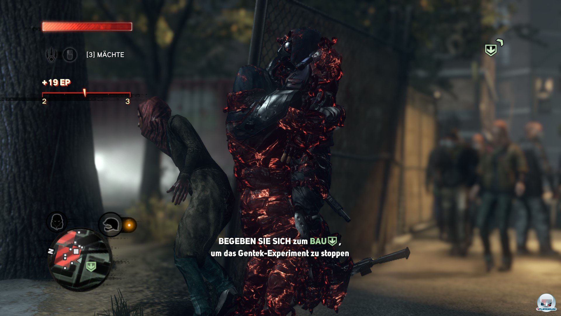 Absorbiert man eine Person, nimmt man ihr &Auml;u&szlig;eres an. Nur so kann man bestimmte Bereich betreten oder Maschinen bedienen. Leider bietet der Vorgang kaum eine Herausforderung.