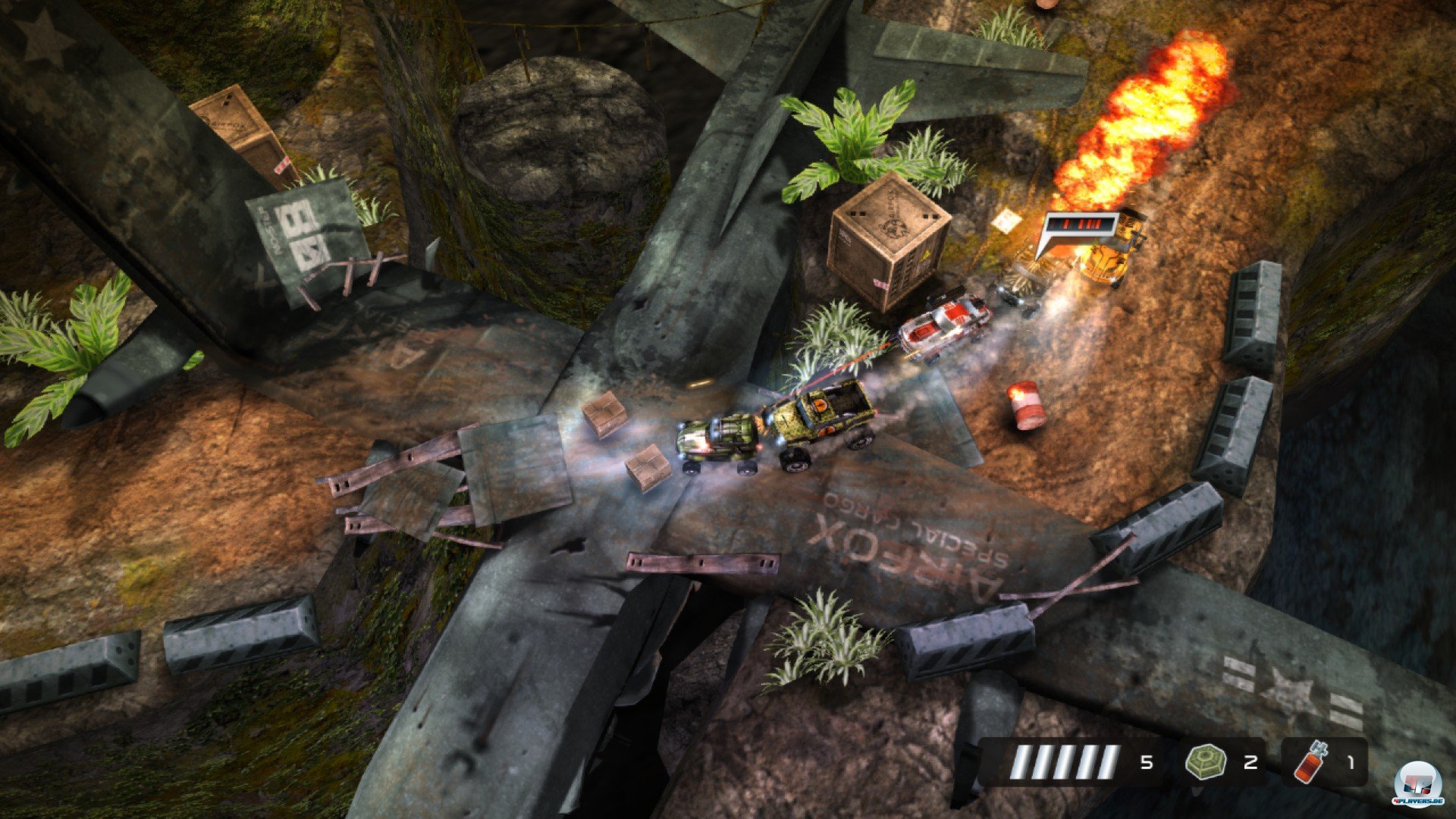 Schadenfreude ist die schönste Freude - vor allem, wenn man einem angeschlagenen Gegner mit einer Mine den Rest gibt! (PC) Schadenfreude ist die schönste Freude - vor allem, wenn man einem angeschlagenen Gegner mit einer Mine den Rest gibt! (PC)