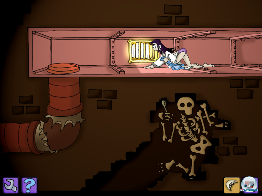 Nach der Flucht durch den Luftschacht gelangt Edna in den Gemeinschaftsraum... Nach der Flucht durch den Luftschacht gelangt Edna in den Gemeinschaftsraum...