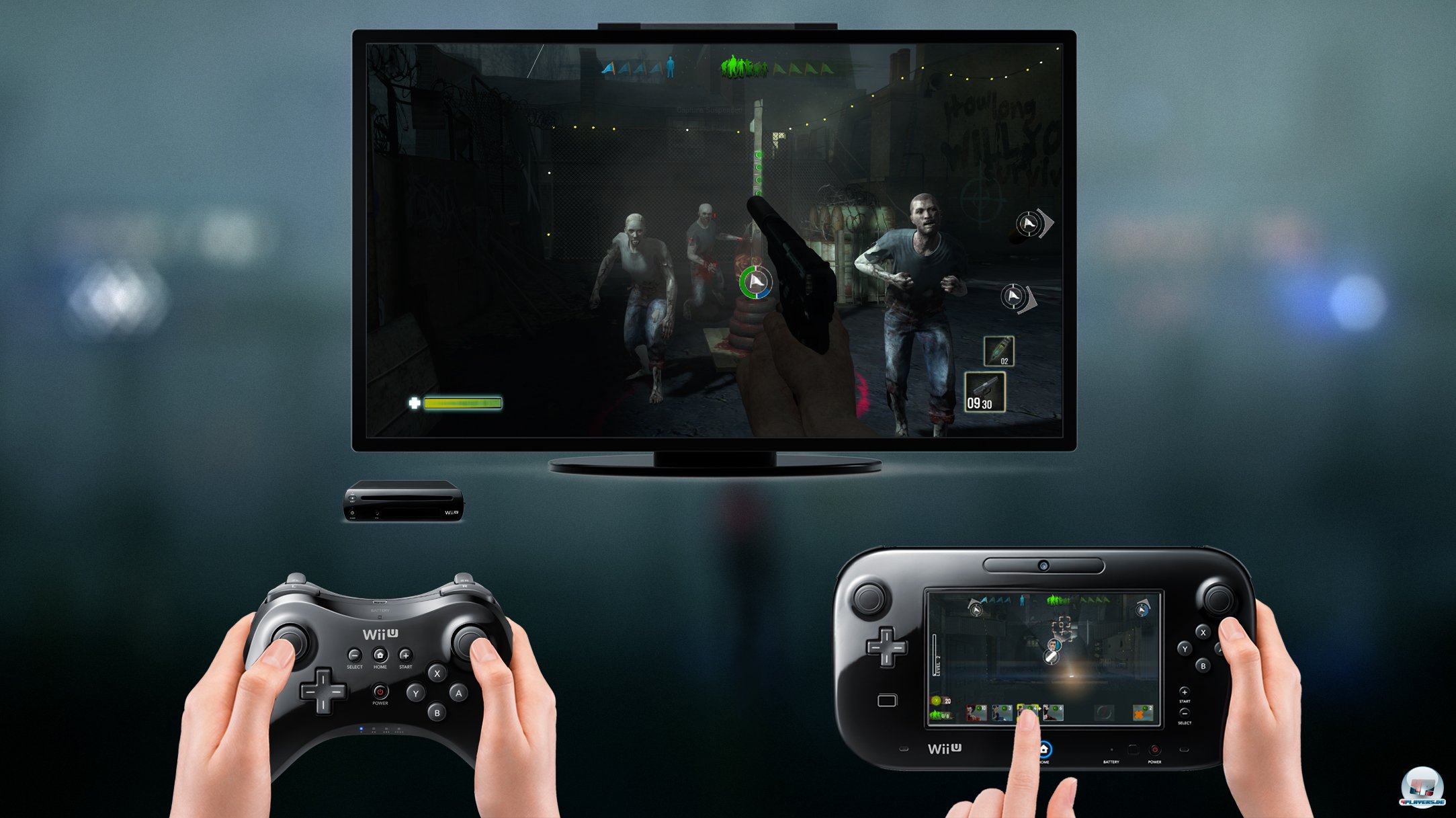 Es gibt lediglich drei lokale Offline-Mehrspielermodi: Einer f&uuml;hrt die Zombies an, der andere die Menschen. Man kann Remote und Nunchuk oder den klassischen Controller nutzen.