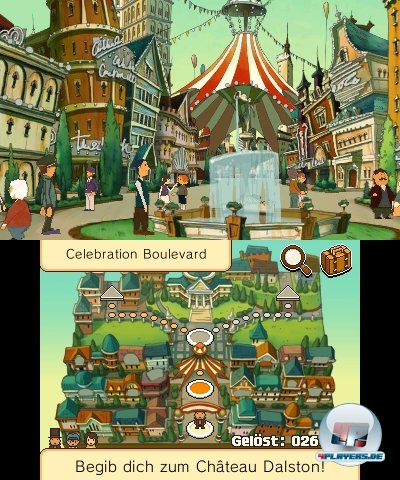 Tippt man aufs Lupen-Symbol, lässt sich die Umgebung untersuchen. Dazu bewegt man den Cursor wie mit einer Maus. Tippt man aufs Lupen-Symbol, lässt sich die Umgebung untersuchen. Dazu bewegt man den Cursor wie mit einer Maus.
