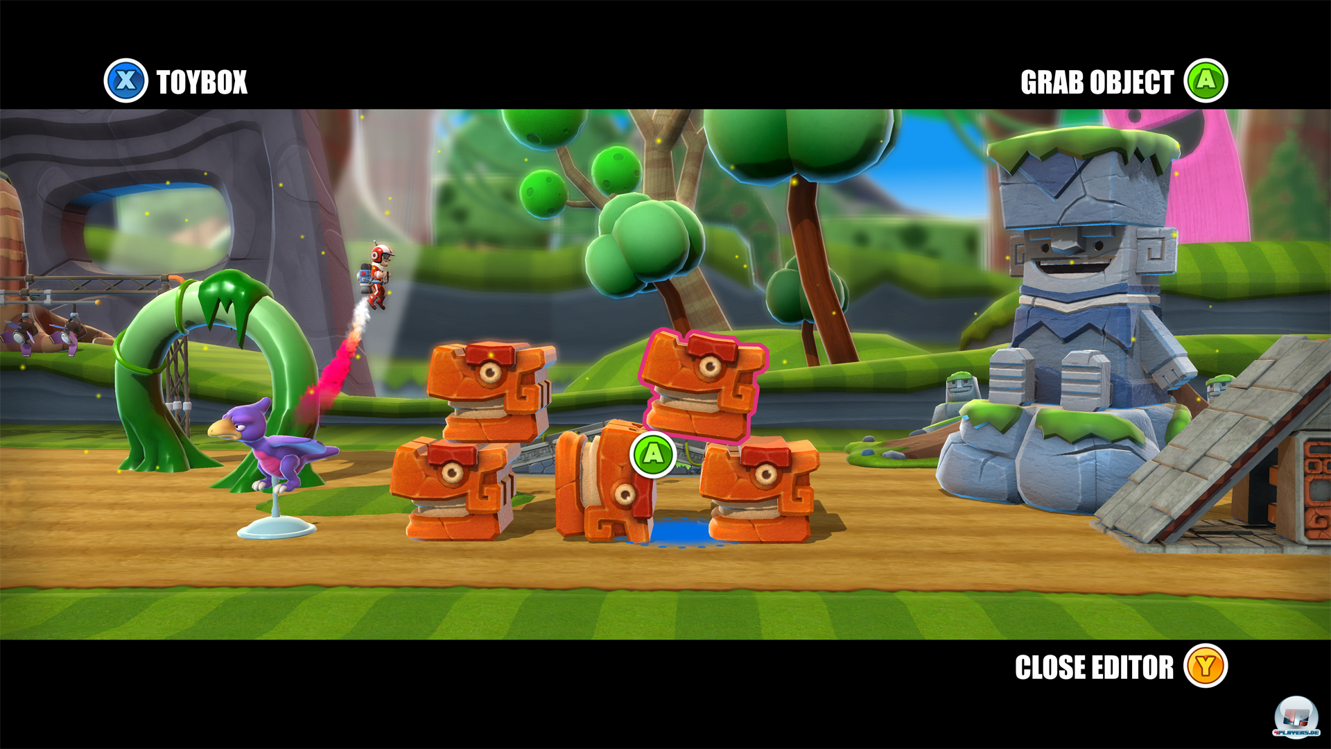 Der Editor ist auch wieder dabei, und trotz aller Schw&auml;chen immerhin besser bedienbar als im Vorg&auml;nger. Die Levels d&uuml;rfen online unters Volk gebracht werden.