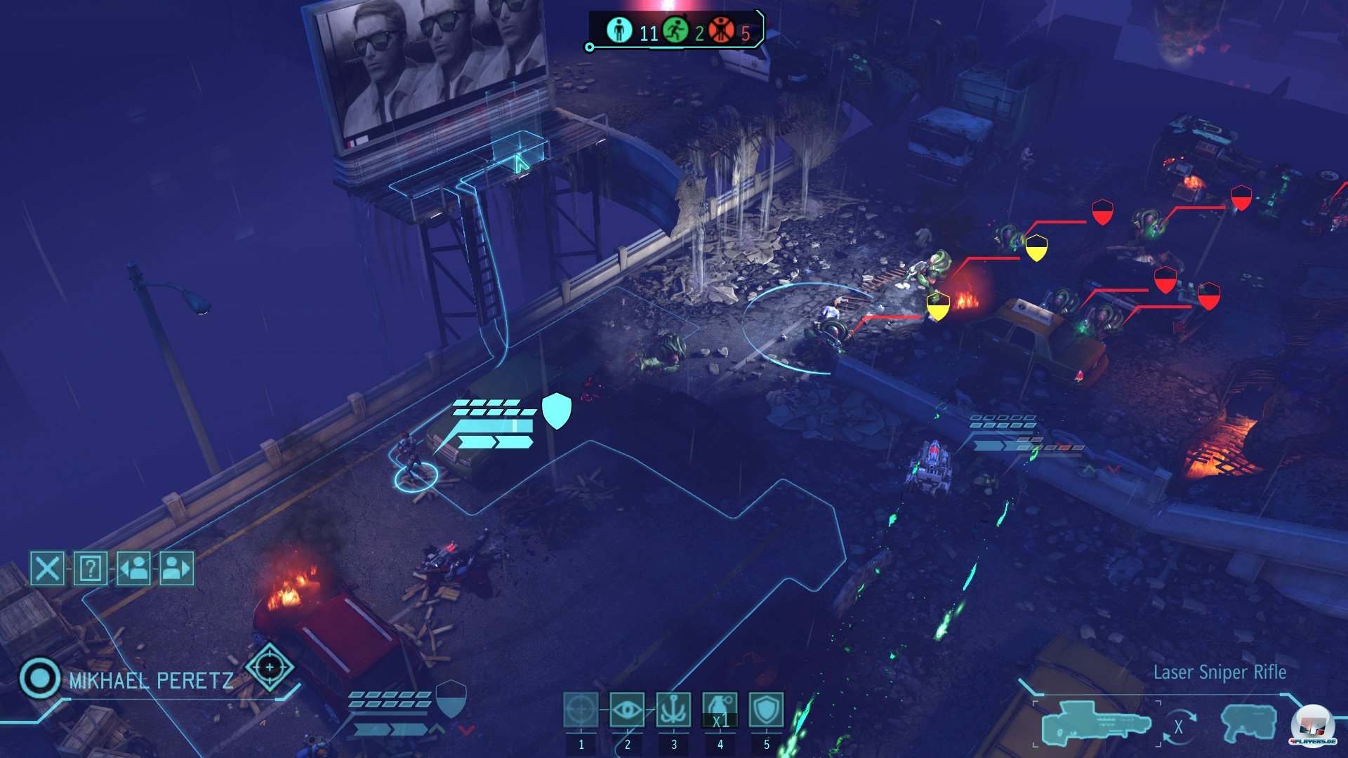 Im Mittelpunkt stehen spannende K&auml;mpfe gegen die Au&szlig;erirdischen. Zwei Aktionen darf jeder Soldat pro Runde ausf&uuml;hren: Bewegen und Schie&szlig;en oder das Nutzen eines Ausr&uuml;stungsgegenstands.