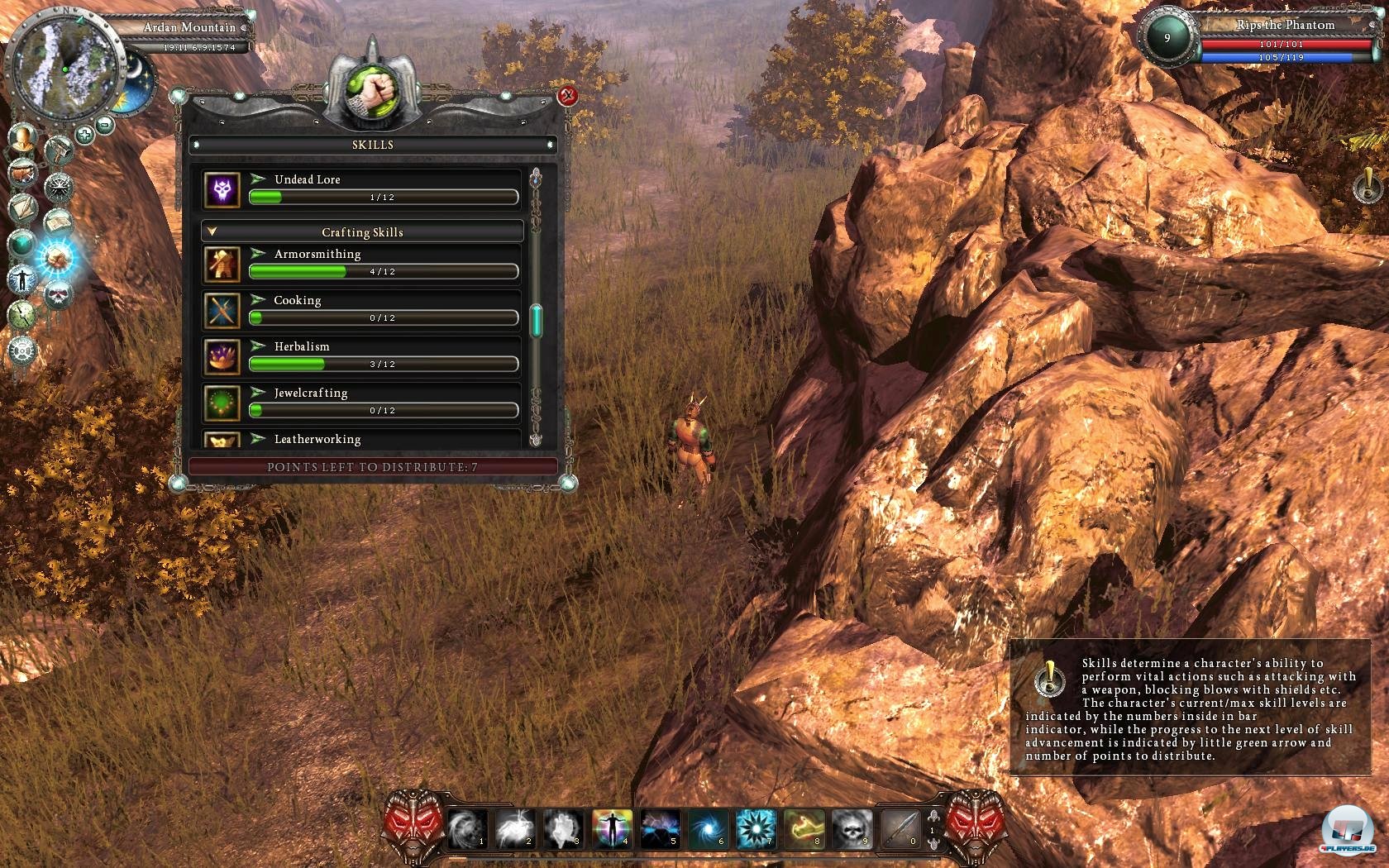 Man kann seine Figur vollkommen frei entwickeln, ist aber durch den Hack&Slay-Fokus gr&ouml;&szlig;tenteils auf Kampfboni beschr&auml;nkt.