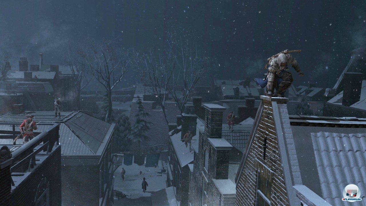 Auch wenn es im revolution&auml;ren Amerika nicht so weit nach oben geht wie im Italien der Renaissance: Die Klettermechanik ist so weit auf st&ouml;rungsfreien Spielfluss getrimmt, dass es sch&auml;dlich wird.