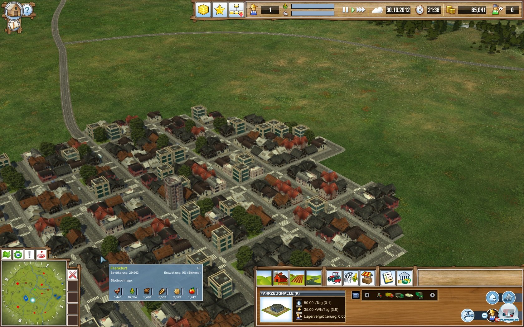 Ganz allm&auml;hlich f&auml;hrt man die erste Ernte ein, die man in der Stadt verkaufen kann. 