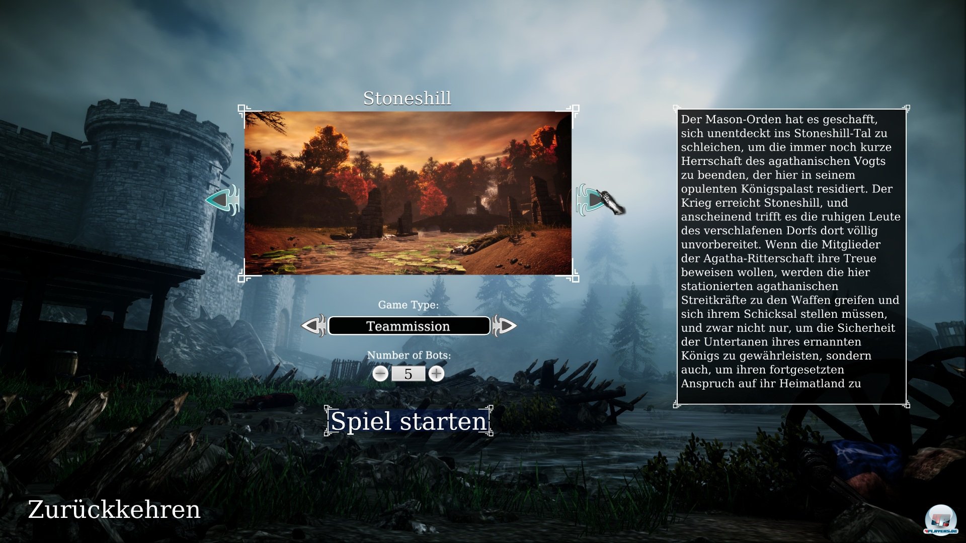 In Sachen Modi bietet es mehr als das hier sp&auml;rliche War of the Roses.