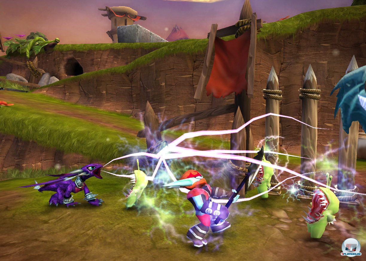 Knuffige Figuren und viele K&auml;mpfe kennzeichnen die Abenteuer in den Skylands.