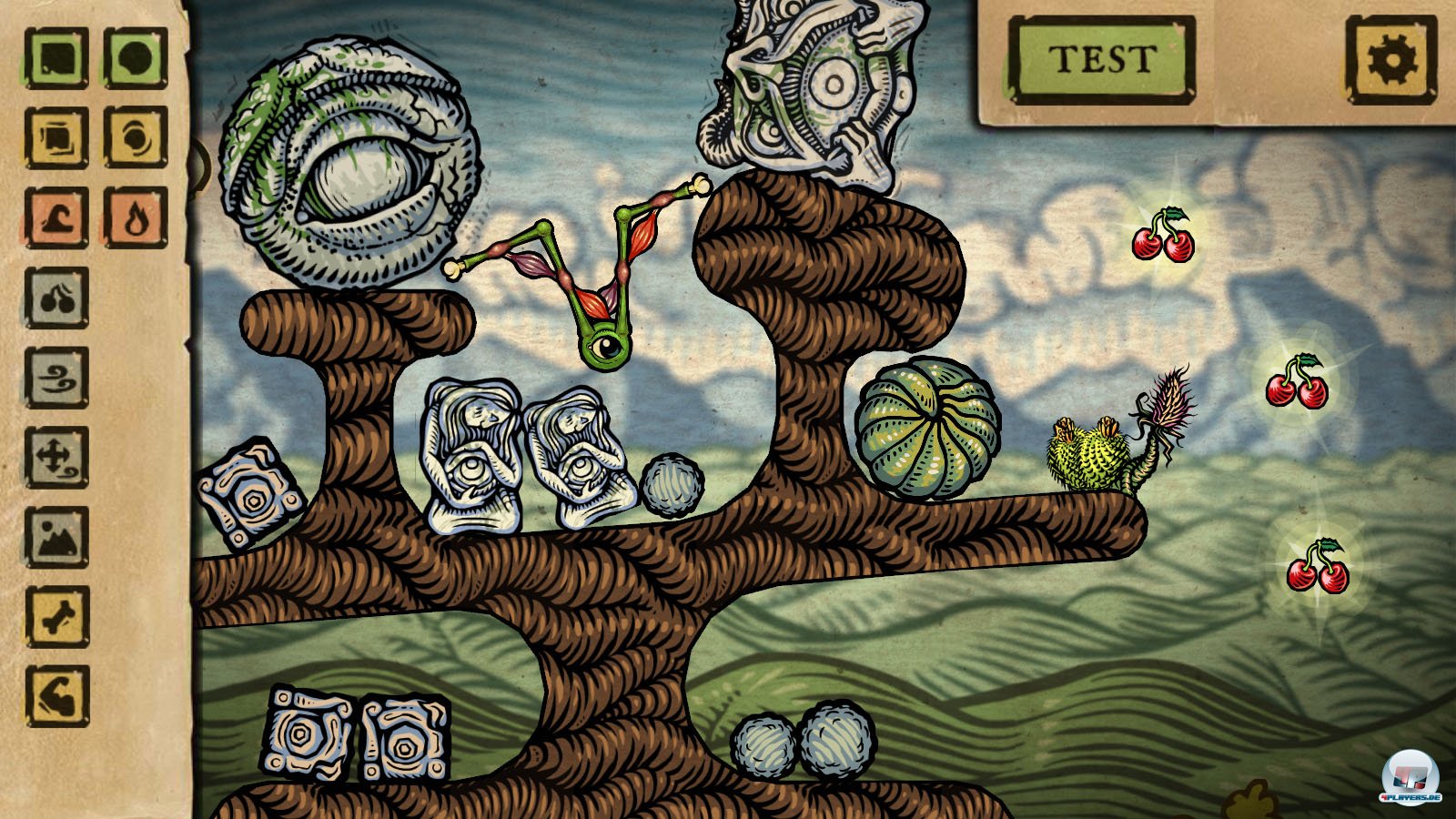 Die Editor-Levels lassen sich im Spiel bewerten und sortieren. Auch einfaches Bewerben per Link, Twitter oder Facebook ist m&ouml;glich. 