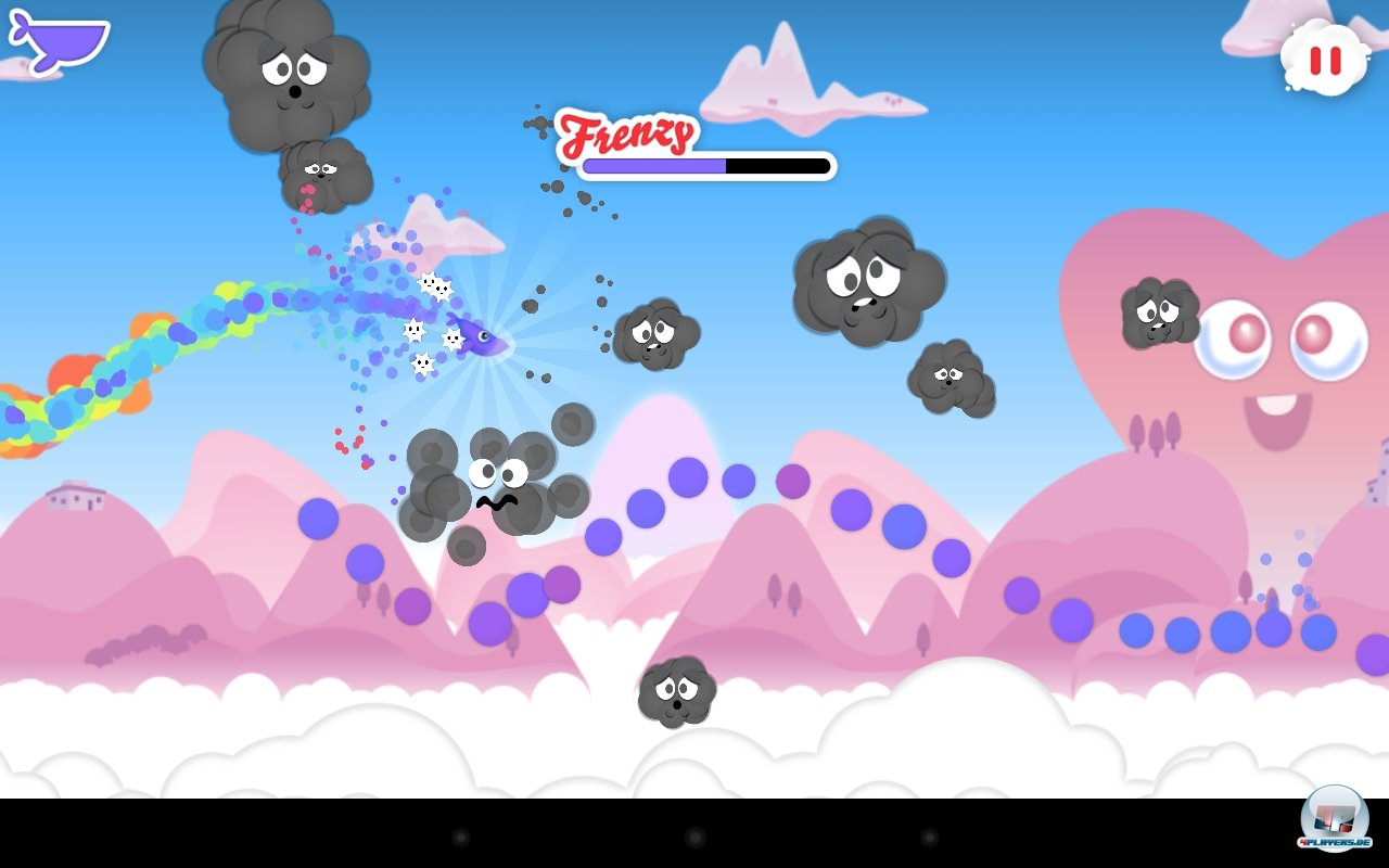 Flieg dahin, fr&ouml;hlicher Wal! Und sammle dabei m&ouml;glichst viele Blubbels auf!