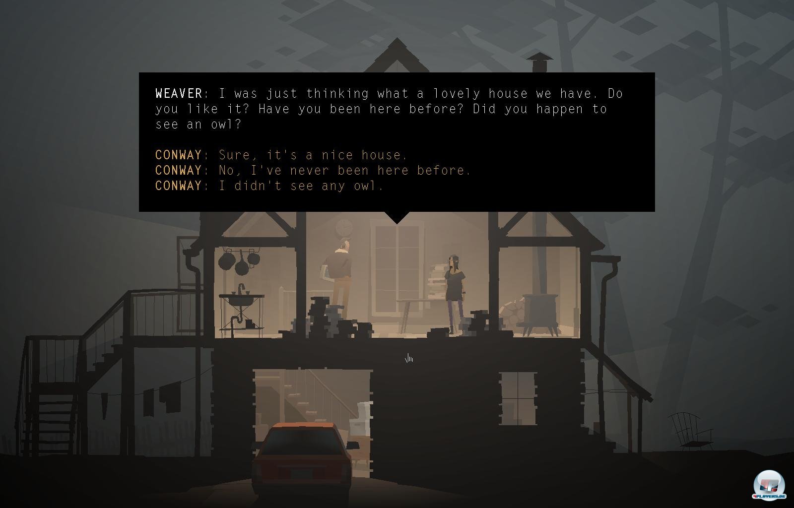 Im ersten Akt gibt es nur eine Hand voll kleiner Schaupl&auml;tze. Die Stimmung ist aufgrund der markanten Kontraste und Kamerafahrten sehr intensiv. 