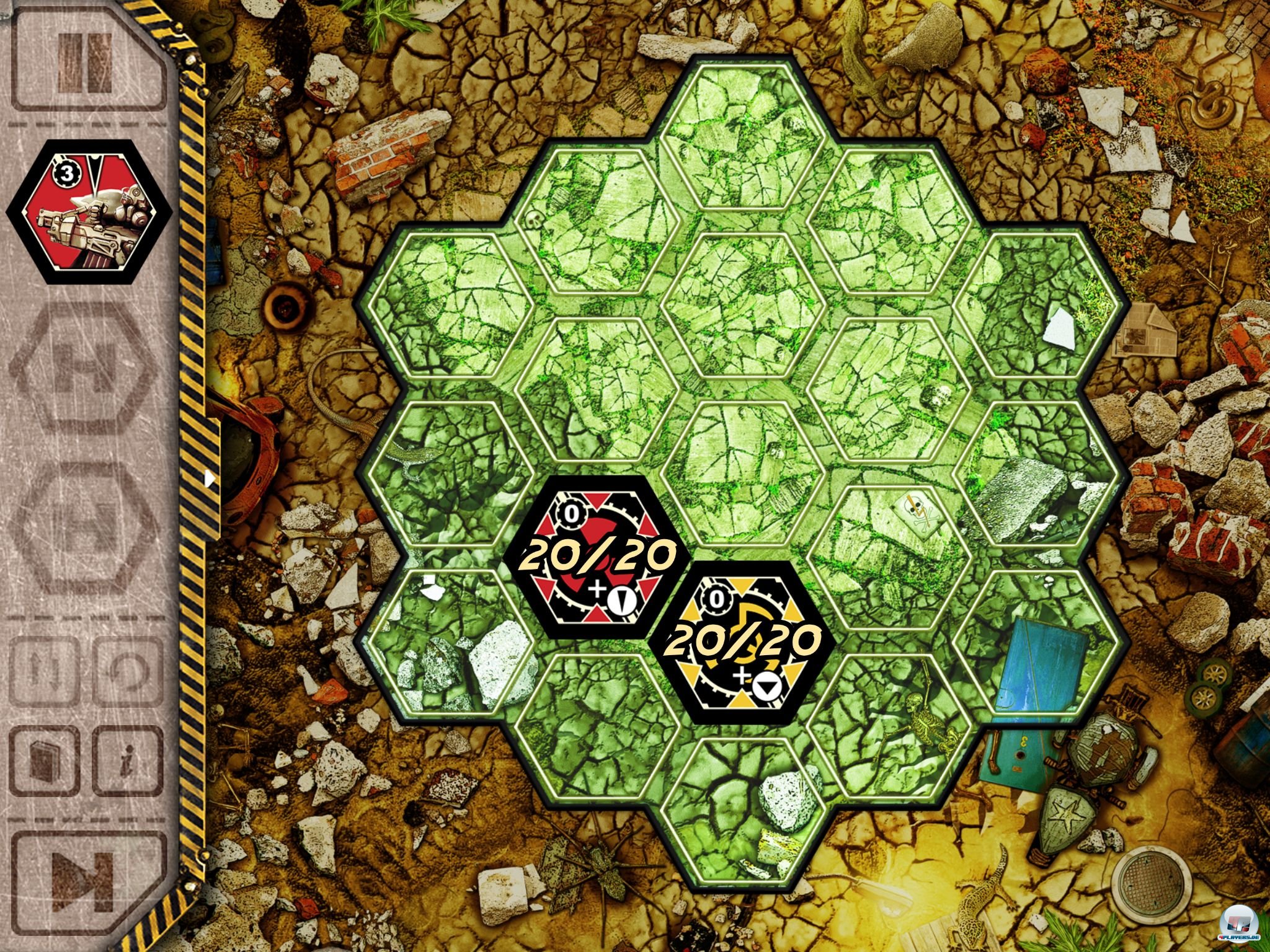 Zu Beginn legt jeder seine Basis aus: Die hat 20 Lebenspunkte und sollte geschützt werden. Zu Beginn legt jeder seine Basis aus: Die hat 20 Lebenspunkte und sollte geschützt werden.